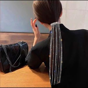 Rhinestone Hairpiece Barrette NEW